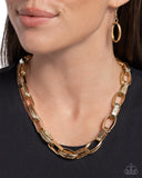 Paparazzi Necklace - Motley In Motion - Gold