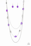 Paparazzi Necklace - Barefoot and Beachbound - Purple