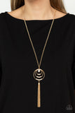 Paparazzi Necklace - Spiraling Sparkle - Gold