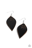 Paparazzi Earring - Naturally Nostalgic - Black