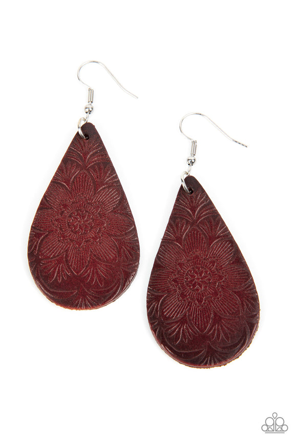 Paparazzi Earring - Subtropical Seasons - Brown