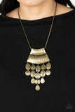 Paparazzi Necklace - Totem Trek - Brass