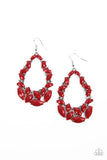 Paparazzi Earring - Tenacious Treasure - Red