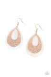 Paparazzi Earring - Bountiful Beaches - Rose Gold