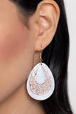 Paparazzi Earring - Bountiful Beaches - Rose Gold