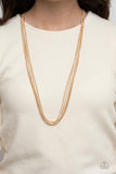 Paparazzi Necklace - Undauntingly Urban - Gold