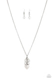 Paparazzi Necklace - Pop It and LOCKET - White
