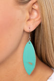 Paparazzi Earring - Leather Lounge - Blue