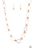 Paparazzi Necklace - Metro Milestone - Rose Gold