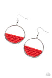 Paparazzi Earring - Head-Over-Horizons - Red