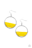 Paparazzi Earring - Head-Over-Horizons - Yellow