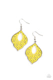 Paparazzi Earring - Thessaly Terrace - Yellow
