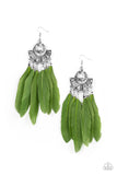 Paparazzi Earring - Plume Paradise - Green