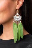 Paparazzi Earring - Plume Paradise - Green
