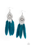 Paparazzi Earring - Pretty in PLUMES - Blue