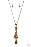 Paparazzi Necklace - Knotted Keepsake - Orange