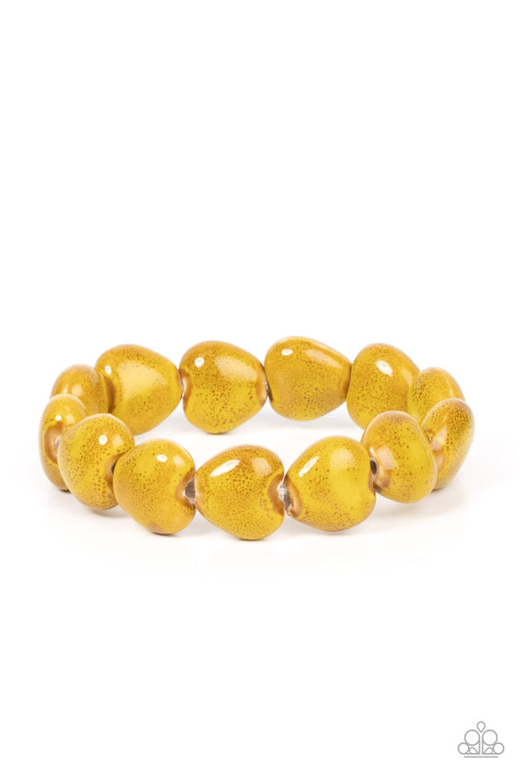 Paparazzi Bracelet - GLAZE a Trail - Yellow