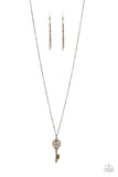 Paparazzi Necklace - The Magic Key - Brass