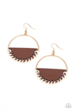 Paparazzi Earring - Lavishly Laid Back - Brown
