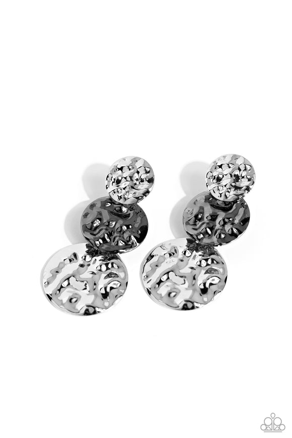 Paparazzi Earring - Triple Threat Texture - Multi