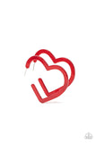 Paparazzi Earring - Heart-Throbbing Twinkle - Red