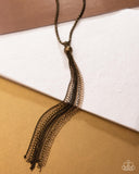 Paparazzi Necklace - Metallic MESH-Up - Brass