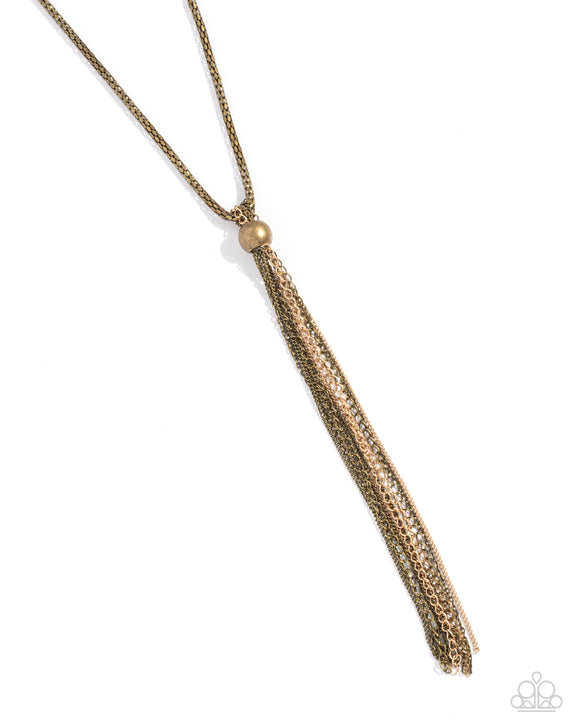 Paparazzi Necklace - Metallic MESH-Up - Brass