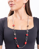 Paparazzi Necklace - Barefoot Bohemian - Red