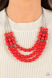 Paparazzi Necklace - Coastal Cruise - Red