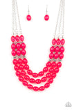 Paparazzi Necklace - Coastal Cruise - Pink