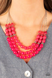 Paparazzi Necklace - Coastal Cruise - Pink