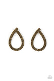 Paparazzi Earring - Diva Dust - Brass