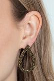 Paparazzi Earring - Diva Dust - Brass