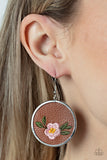Paparazzi Earring - Prairie Patchwork - Pink