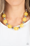 Paparazzi Necklace - Island Ice - Yellow