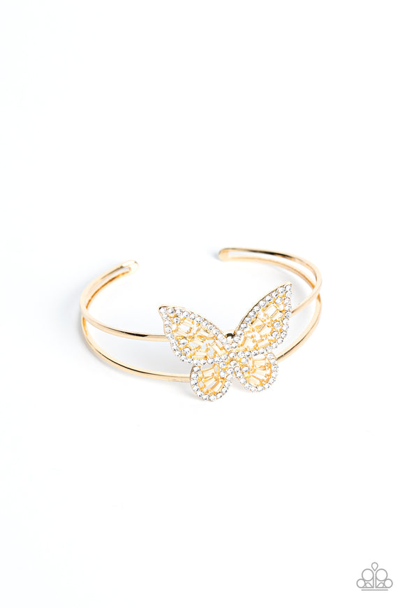 Paparazzi Bracelet - Butterfly Bella - Gold