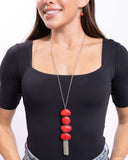 Paparazzi Necklace - Hidden Lagoon - Red