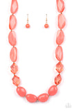 Paparazzi Necklace - Private Paradise - Orange