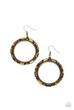Paparazzi Earring - Gritty Glow - Brass
