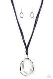 Paparazzi Necklace - Long OVAL-due - Blue