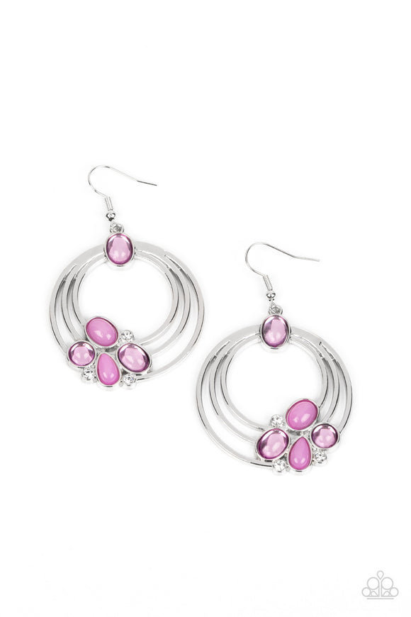 Paparazzi Earring - Dreamy Dewdrops - Purple