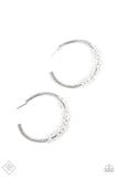Paparazzi Earring - Bubble-Bursting Bling - White