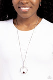 Paparazzi Necklace - Hooped Theory - Red