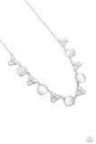 Paparazzi Necklace - Floral Crowned - White