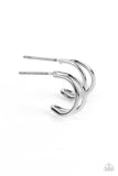 Paparazzi Earring - Charming Crescents - Silver