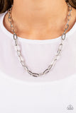 Paparazzi Necklace - Boston Backdrop - Silver