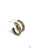 Paparazzi Earring - Gallant Glitz - Brass