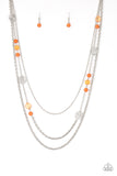 Paparazzi Necklace - Pretty Pop-tastic! - Orange