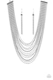 Paparazzi Necklace - Cascading Chains - Silver
