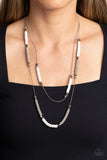 Paparazzi Necklace - Caviar Chic - White